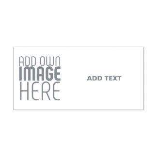 MODERN EDITABLE WHITE IMAGE TEXT TEMPLATE GREY SJÄLVFÄRGANDE STÄMPEL