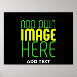 MODERN EDITBAR ENKEL SVART BILDS TEXTMALL POSTER