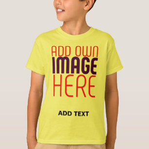 MODERN EDITERBAR ENKEL GUL BILDTEXTMALL T SHIRT