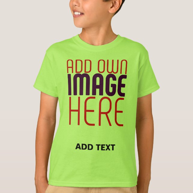 MODERN EDITERBAR ENKEL LIME BILD TEXTMALL T SHIRT (Framsida)