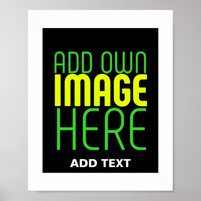MODERN EDITERBAR ENKEL SVART BILDS TEXTMALL POSTER (Framsidan)