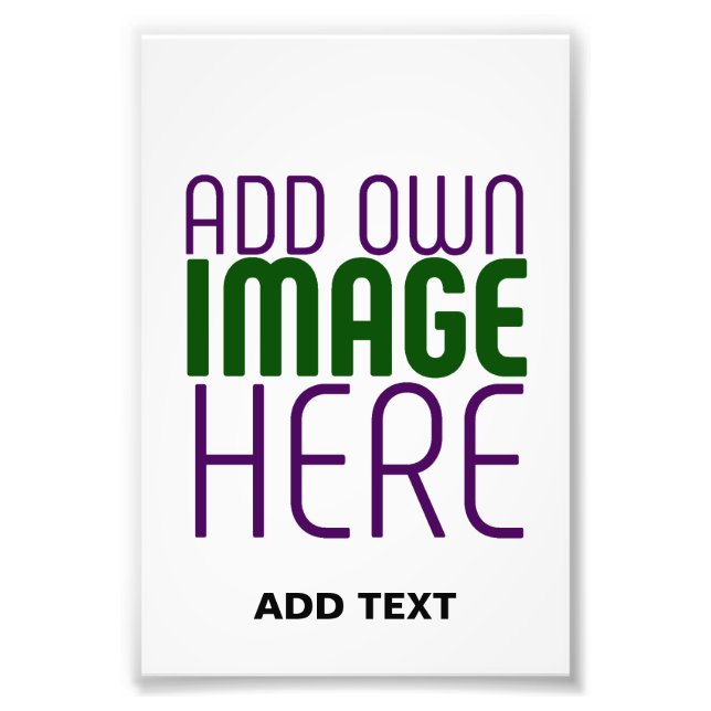 MODERN EDITERBAR ENKEL VIT BILDS TEXTMALL FOTOTRYCK (Framsidan)