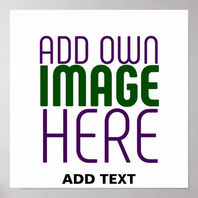 MODERN EDITERBAR ENKEL VIT BILDS TEXTMALL POSTER (Framsidan)