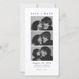 Modern Editorial Photo Strip Classic Serif Wedding Spara Datumet