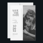 Modern Editorial Photo Wedding Save the Date Spara Datumet<br><div class="desc">Planning a getaway for your big day? Getting your favorite people on board starts with an announcement they simply can't ignore. You don't need a loud, cluttered card to get your guests excited to pack their bags. This Editorial Photo Save the Date is incredibly chic and right to the point....</div>