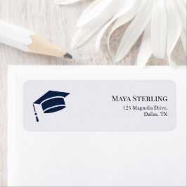 Modern Editorial Script Examen Returadress Etikett