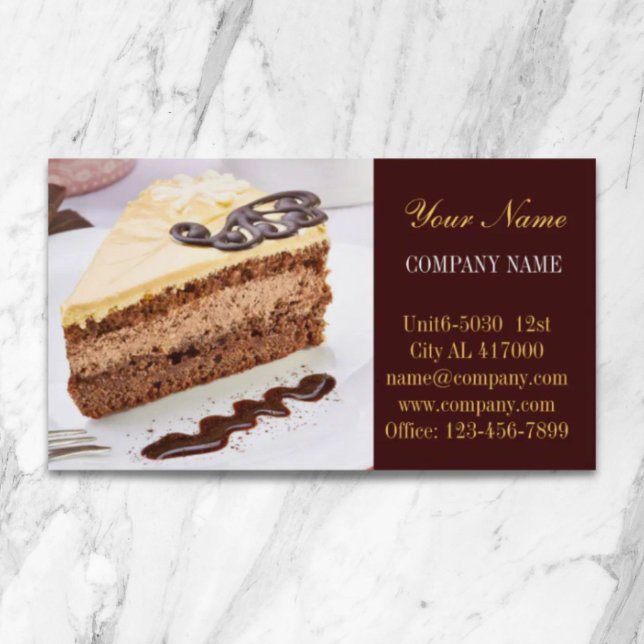Modern efterrätt cuptårta bakverk visitkort (Modern dessert cupcake cake bakery business card)