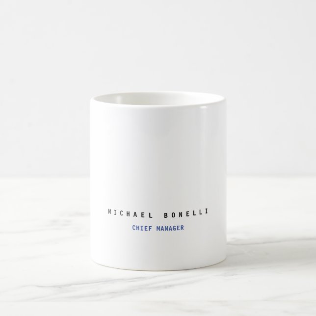 Modern egen Namn-Professionell, minimalistisk slin Kaffemugg (Center)