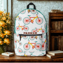 Modern, eget namn, färgad cykel Mönster White