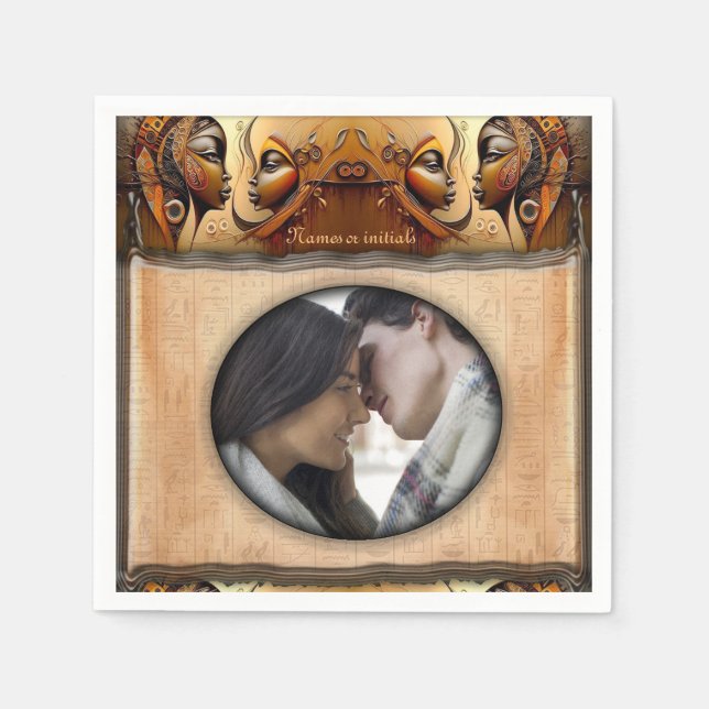 Modern egyptisk, islamisk, arabisk och afrikansk d pappersservett (Framsidan)