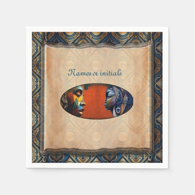 Modern egyptisk, islamisk, arabisk och afrikansk d pappersservett (Framsidan)