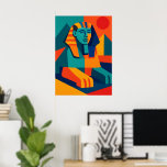 Modern egyptisk Sphinx Pop Art Poster<br><div class="desc">Ta med dig mysteriet med Pharaohs till ditt hem med den här klara popkonsten Sphinx-designen. Den här teckningen inspireras av antikens Egypten och återskapas i fetstilt geometriskt färg. Den lägger till en modern vrid till en tidslassikon. Perfekt för konst älskare och historieentusiaster. Utforska mer design i samma unika stil för...</div>