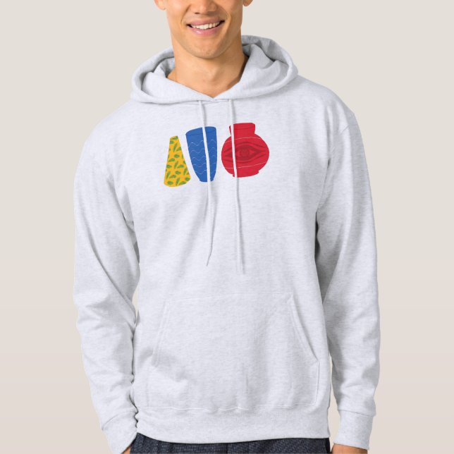 Modern Egyptiska Vaser Mäns Hoodie (Framsida)