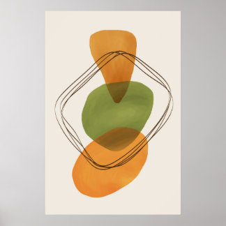 Modern ekologisk form Contemporary Artikel 3 Poster