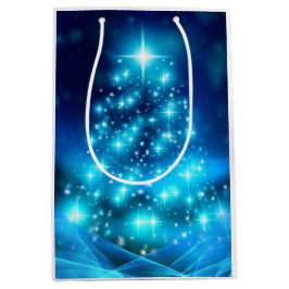 Modern Electric Blue Julgran med Ljus