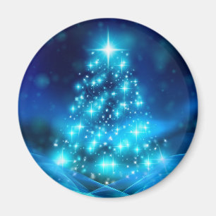 Modern Electric Blue Julgran med Ljus Magnet
