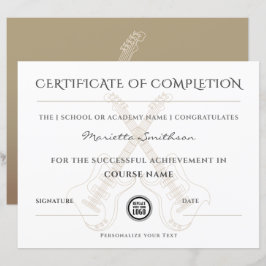 Modern Electric Guitar Chic Complete Certificate