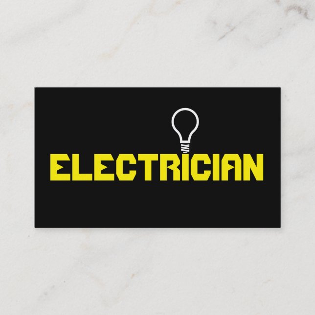 Modern Electrician Electricity Company Visitkort (Framsida)