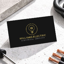 Modern Electrician Logo Monogram Black