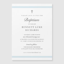 Modern elegance Boys Baptism-inbjudan