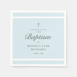Modern Elegance Boys Baptism Pappersservett