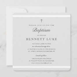 Modern Elegance Boys eller Girls Baptism Inbjudningar