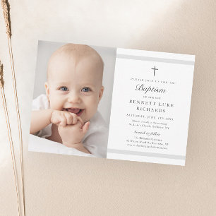 Modern Elegance Boys eller Girls Baptism Tack Kort