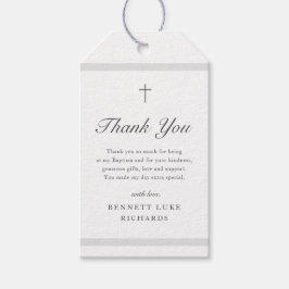 Modern Elegance Boys Girls Baptism Tack Favoriter Presentetikett