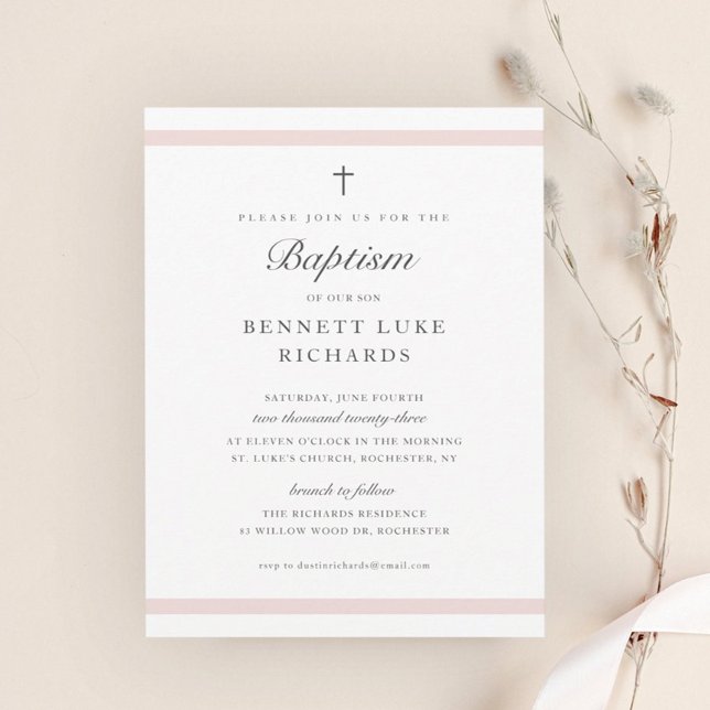 Modern elegance Girls Baptism-inbjudan (Skapare uppladdad)