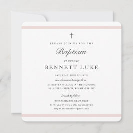 Modern elegance Girls Baptism Inbjudningar