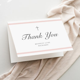 Modern elegance Girls Baptism Tack Kort