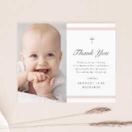 Modern Elegance Girls Baptism Tack Vykort
