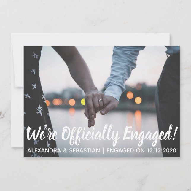 Modern Elegance-Helgdag-inkopplat platt Helgdag-ko Julkort (Framsida)