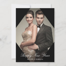 Modern Elegance New Year Photo Helgdag Julkort