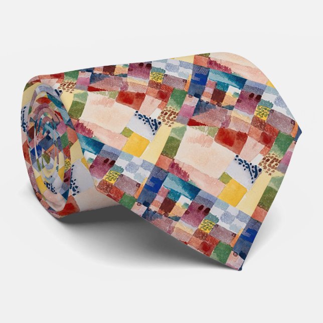 Modern elegance: Paul Klee Hammamet Art Necktie Slips (Rullad)