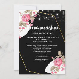 Modern Elegance Rosa Blommigt-hölje Inbjudningar