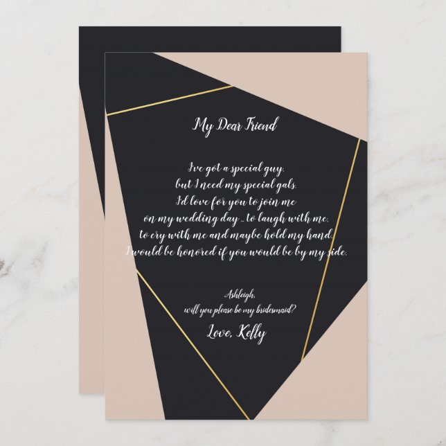 Modern Elegance Rosa Blommigt kommer att bli min b Inbjudningar (Fram/baksida)