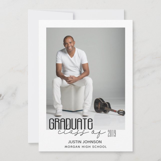 Modern Elegance ⎢ Studenten-fotokort Julkort (Framsida)