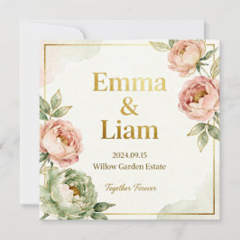 Modern Elegance Wedding Invitation Inbjudningar