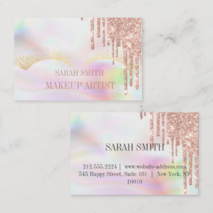 Modern Eleganht-opal, faller guldro Visitkort
