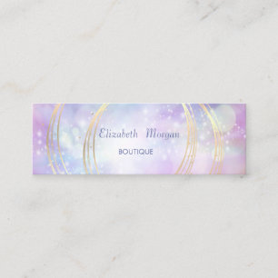 Modern Elegans, Bokeh, Guldcirklar Mini Visitkort