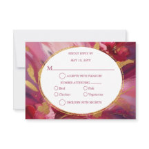 Modern Elegans: Fuchsia Rosa Guld RSVP