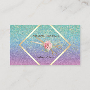 Modern Elegans, Glitter, Ram, Konfetti, Saxar Visitkort