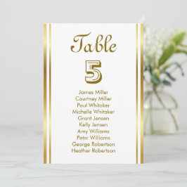 Modern Elegans Guld Bord Nummer Sittplatser