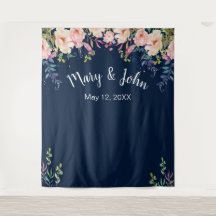 Modern Elegans Rosa Blommig Bröllopsfotografibakgr