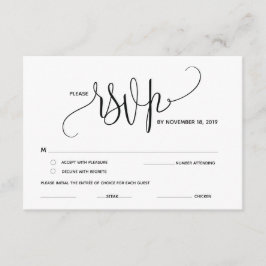 Modern elegans RSVP (svar) bifogad kort
