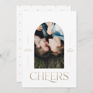 Modern elegant 1 fototypografi guld jul