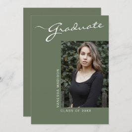 Modern Elegant | 1 Photo Grad Meddelande