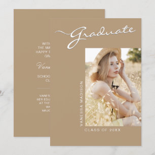 Modern Elegant 1 Photo Khaki Grad Meddelande