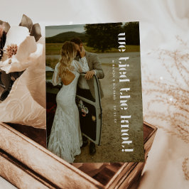 Modern Elegant 2-Foto Bröllops Elopement Meddelande